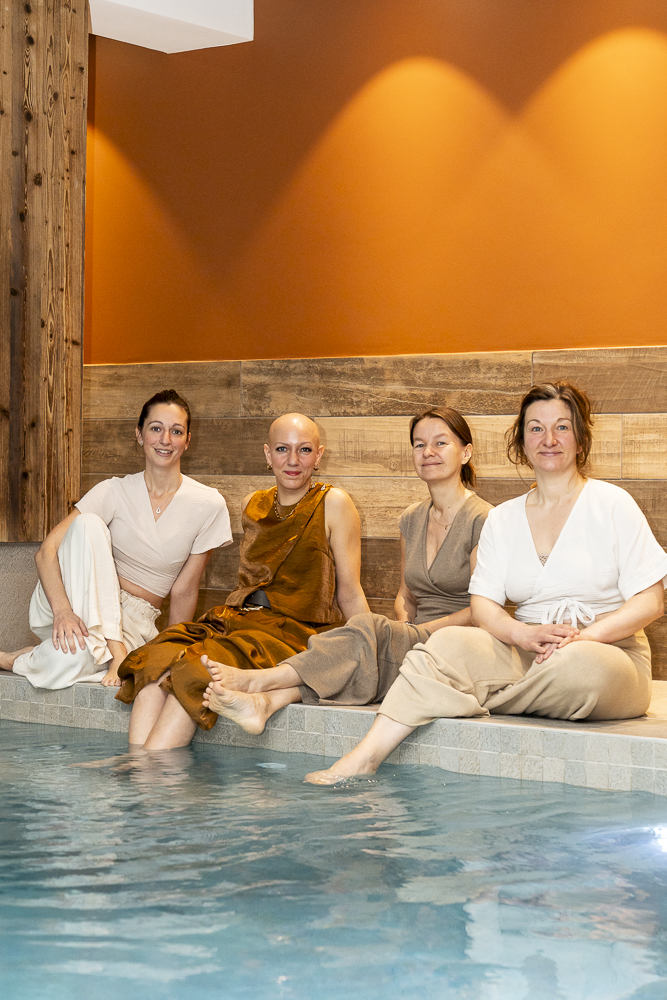 Membres de l'équipe de l'espace bien-être de l'auberge d'aillons en Savoie